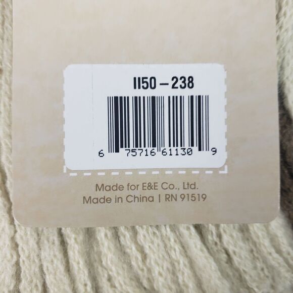 INKIVY Stockholm Throw Blanket Color Block Taupe Fringe Cozy 50 x 60 - Picture 4 of 5